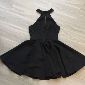 Smile Sweetly Black Skater Dress